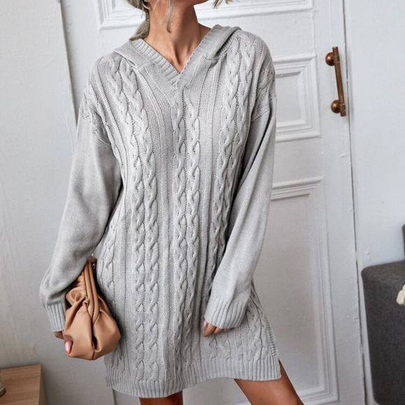 Dresses & Skirts - Knit Hooded Sweater Dress
